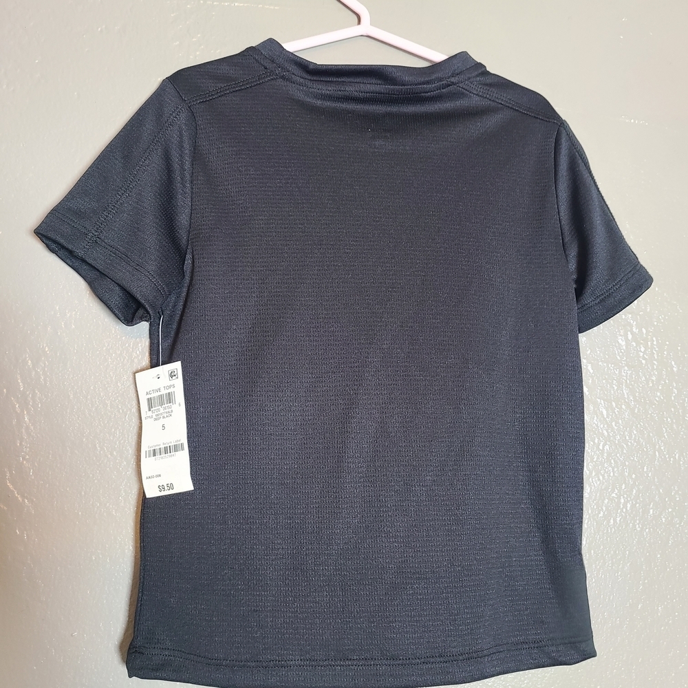 Ideology Kids Black Athletic T-Shirt NWT Size 5 - Picture 3 of 9